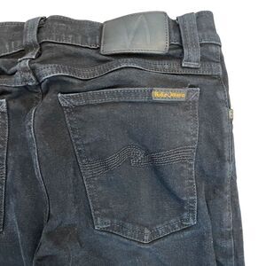NUDIE Jeans Tight Long John Organic Black Black N619 27x32 HEMMED